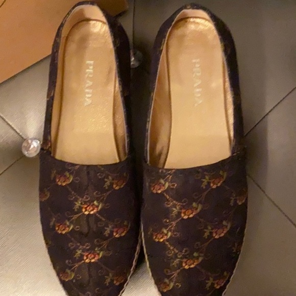 COPY - Prada Green Platform Espadrilles Flats FIRM PRICE - Picture 2 of 4